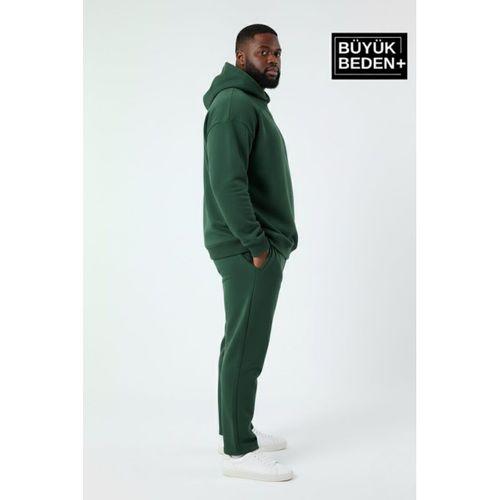 Erkek Büyük Beden Kapşonlu ince Sweatshirt SPR24BSW57