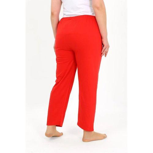Kadın Pamuklu Büyük Beden Alt Pijama Kırmızı