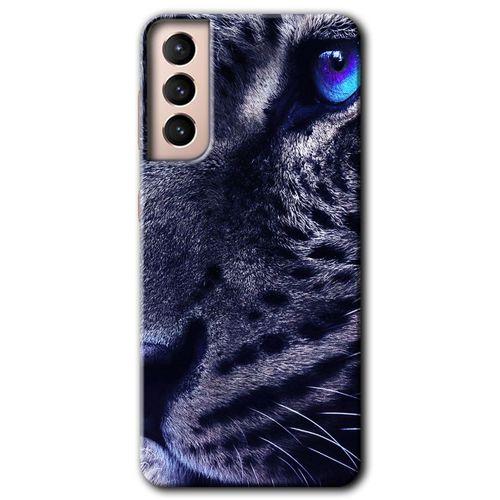 MRCİLETİSİM Samsung Galaxy S21 Kılıf HD Desen Baskılı Arka Kapak + Temperli Cam - Kaplan