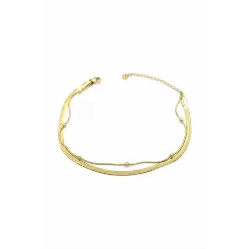 Dorika İtalyan Zincir Halhal - Altın