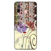 Lopard Samsung Galaxy A60 Uyumlu Kılıf Sürreal Yüzler ♀ (19) Kılıfları Baskılı