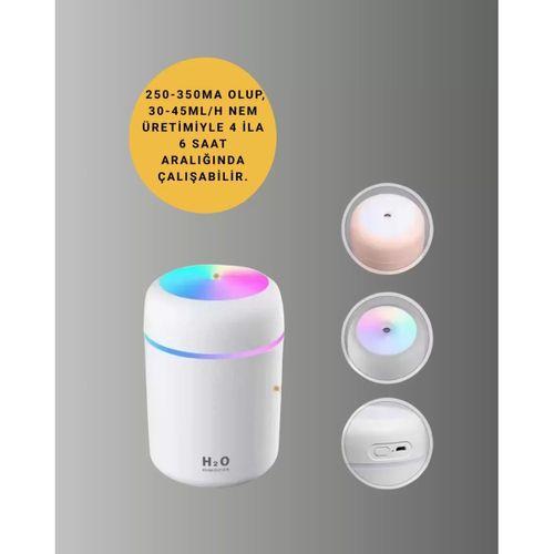 Abs Gövdeli 300ml Usb Nemlendirici – Beyaz, Gri, Pembe Renk