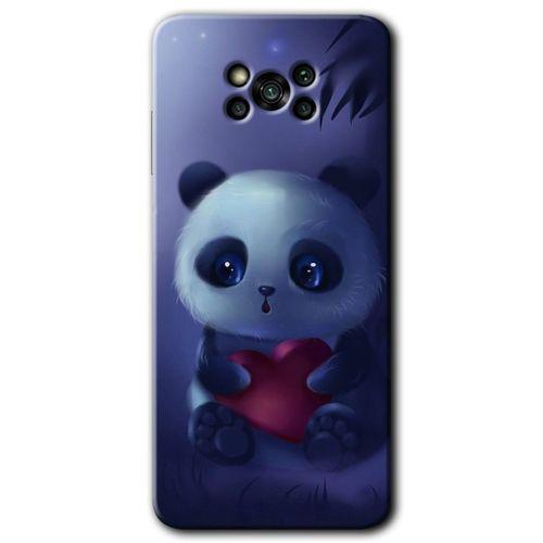 BeRa Aksesuar Poco x3 NFC Kılıf Baskılı Kapak - Bebek Panda +Tam Kaplayan Mat Seramik