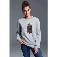 Anime One Piece Kaido Baskılı Gri Kadın Sweatshirt