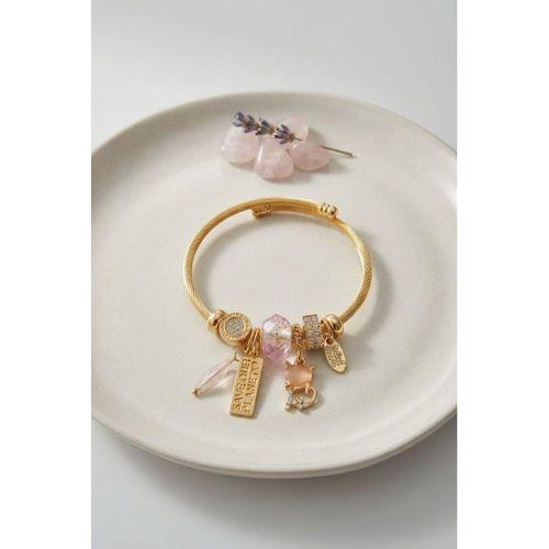 Kedili Model Pembe Charmlı Bileklik