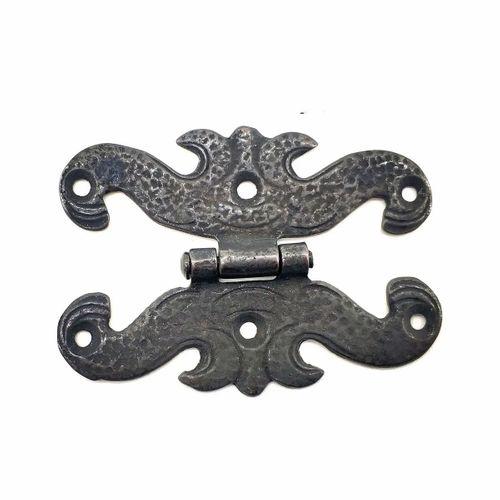 Antika Tarz Dekoratif Pirinç Kelebek Menteşe - 63x45 Mm, Oksit