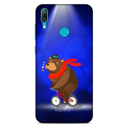 Huawei Y7 Prime 2019 Kılıf FunnyMaX (43) Thin Fit Kılıf Lacivert Ayılı