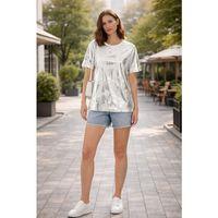 ALEXANDERGARDI Parlak Baskılı Bisiklet Yaka Kadın T-shirt