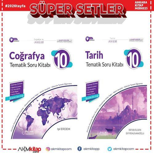 Palme Yayınları 10.Sınıf Tarih ve Coğrafya Soru Bankası Seti 2 Kitap