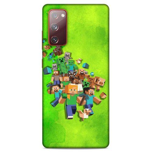 Lopard Samsung Galaxy S20 Fe Uyumlu Kılıf PiXel (28) Arka Kapak Steve Karakter