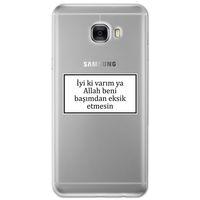 Galaxy C7 Kılıf HD Yazı Baskılı Silikon Arka Kapak - Yazı 11