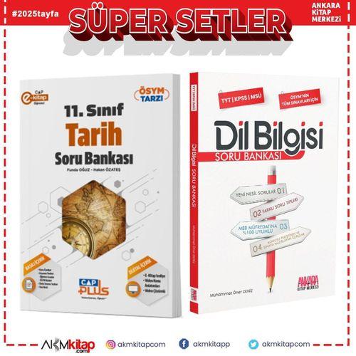 Çap Yayınları 11. Sınıf Anadolu Lisesi Tarih ve AKM Dil Bilgisi Soru Bankası Seti 2 Kitap