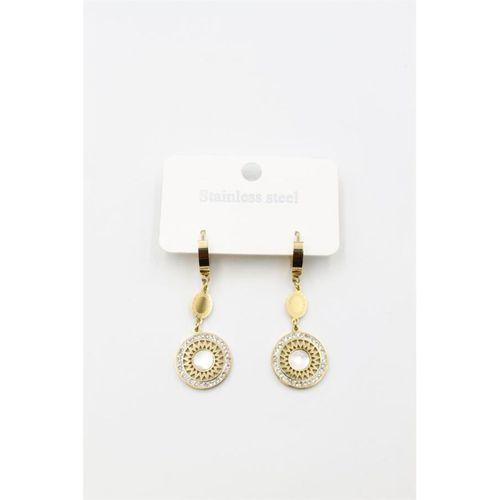 Taşlı Küpe - Altın