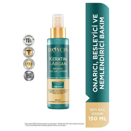 Bioxcin Bioxcin Keratin & Argan Onarıcı Sıvı Saç Bakım Kremi 150 Ml Yıpranmış Ve Hasar Görmüş Saçlar