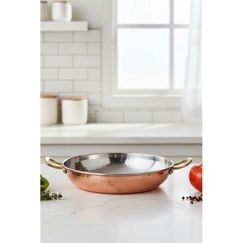 Turna Bakır Çelebi Tava 5 No 22 Cm El Dövme Kırmızı Turna7575-1