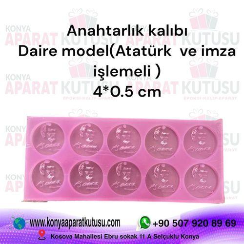 Anahtarlık kalıbı dire Atatürk imza işlemeli