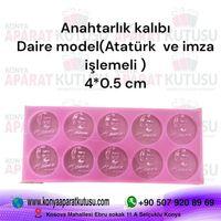 Anahtarlık kalıbı dire Atatürk imza işlemeli