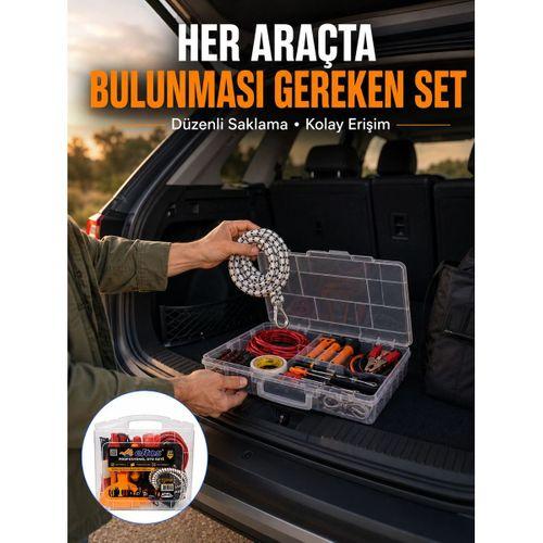 27 Parça Oto Güvenlik Ve Bakım Seti Şeffaf Taşıma Kutulu Araç Ekipman Çantasız