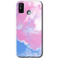 Tecno Spark 6 Go HD Baskılı Kılıf + 9D Tam Ekran Koruyucu - Liquid Lekeler Art