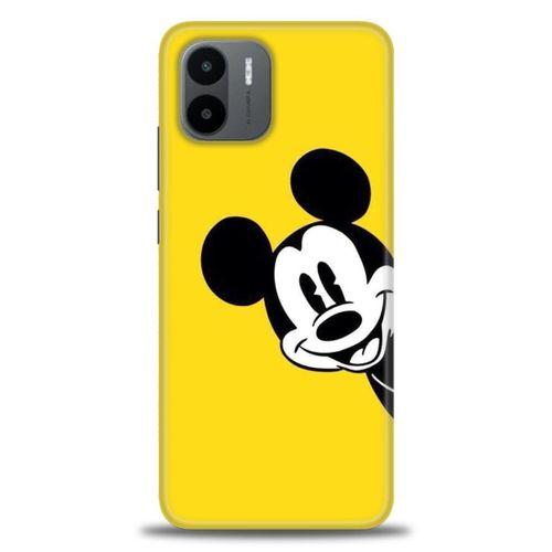 Xiaomi Redmi A1 Kılıf HD Baskılı Kılıf - Sarı Mickey Mouse + Tam Ekran Koruyucu