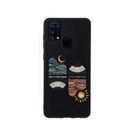 Samsung M30S Sunset Wave Premium Silikonlu Siyh Telefon Kılıfı