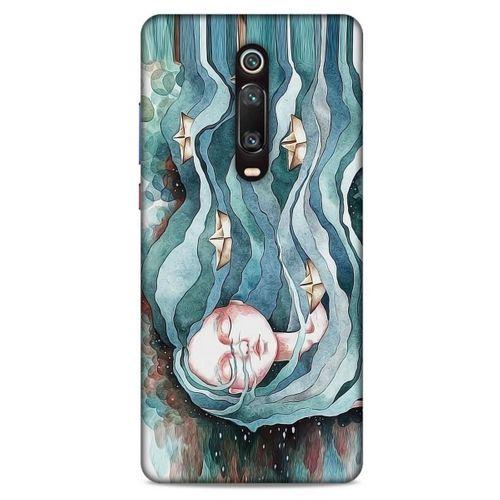 Xiaomi Redmi K20 Pro Kılıf Depresyon (45) Liquid Air Kılıf Bordo Gri