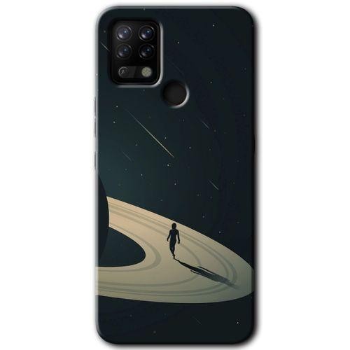 MRCİLETİSİM Tecno Pova Kılıf HD Desen Baskılı Arka Kapak+Temperli Cam - Space Planet