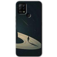 MRCİLETİSİM Tecno Pova Kılıf HD Desen Baskılı Arka Kapak+Temperli Cam - Space Planet