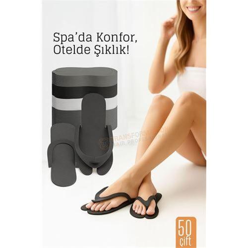 Tek Kullanımlık Spa Otel  Pedikür Terliği  50 Çift 2 MM Kalınlık