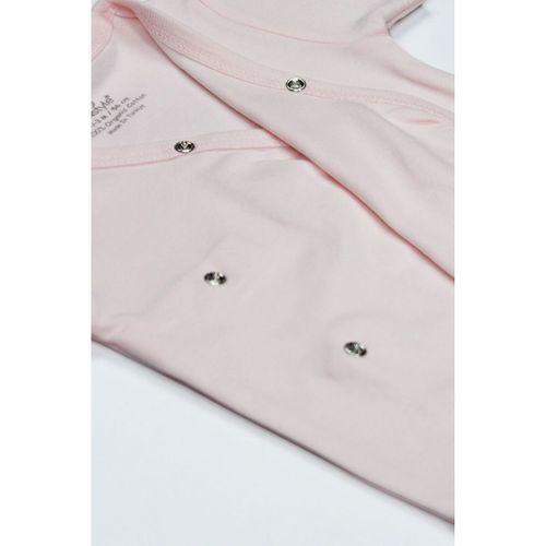 Bistyle Bistyle Organik Natural Basic Style Kruvaze Uzun Kol Body BS17102 Pembe