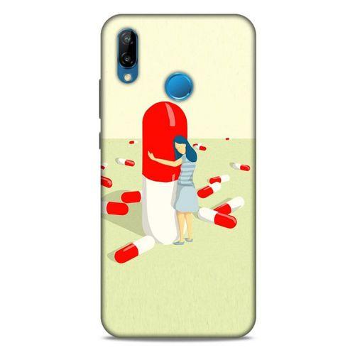 Huawei P20 Lite Kılıf Depresyon (19) Kılıfları Kahve Turuncu