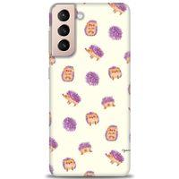 Samsung Galaxy S21 FE Kılıf HD Baskılı Kılıf - Minik Kirpiler + Tam Ekran Koruyucu