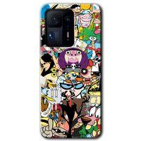 Mi Mix 4 Kılıf HD Desen Baskılı Arka Kapak - Süper Çizgi Kahramanlar + Kırılmaz Cam