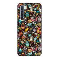 Oppo A91 Kılıf Temizlik Malzemeleri Doodle Arka Kapak Silikon Koruma Full Koruyucu