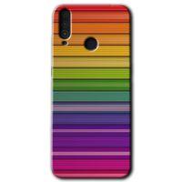 General Mobile GM 10 Kılıf HD Desen Baskılı Arka Kapak - Colorful Lines
