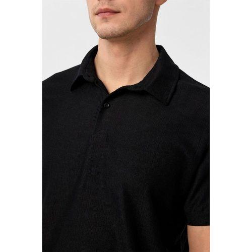 Hipatu Süvari Siyah Regular Düz Polo Yaka Tişört
