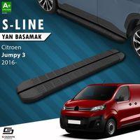 S-Dizayn Citroen Jumpy 3 Kısa Şase S-Line Siyah Yan Basamak 213 Cm 2016 Üzeri A+ Kalite