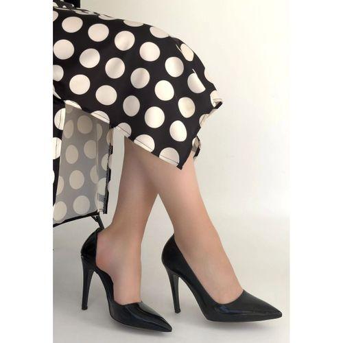 Pley Siyah Rugan Stiletto Ayakkabı