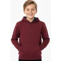 Erkek Çocuk Bordo Kapüşonlu Cepli 3 İplik  Sweatshirt BGL-ST05002
