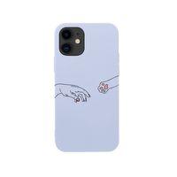 iPhone 12 Hand And Paw Premium Silikonlu Lila Telefon Kılıfı