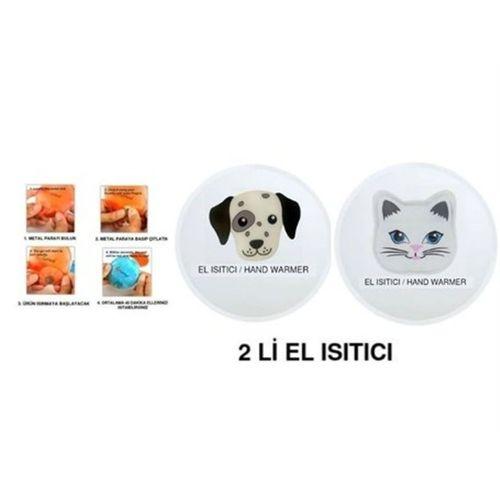 Kedi Ve Köpek Cep Sobası,El Isıtıcı,2 Adet Sıcak Su Torbası Pvc  9Cm