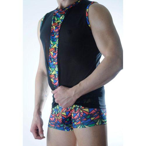 Erkek Transparan Renki Atlet Boxer Takımı