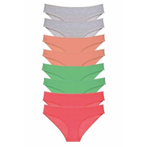 8 adet Süper Eko Set Likralı Kadın Slip Külot Gri Pudra Yeşil Fuşya
