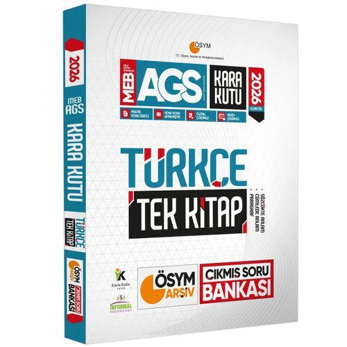 2026 MEB-AGS Kara Kutu Türkçe TEK KİTAP ÖSYM ARŞİV Çıkmış Soru  Bankası Konu Özetli Dijital Çözümlü