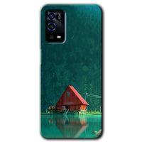 Oppo A55 Kılıf HD Desen Baskılı Arka Kapak + Temperli Cam - House In Woods
