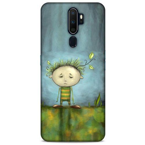 Oppo A5 2020 Kılıf Depresyon (23) Ultra Koruma Kılıfı Siyah Gri