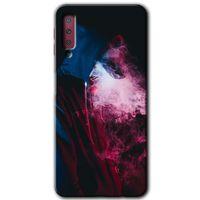 Galaxy A7 2018 Kılıf HD Desen Baskılı Arka Kapak - Smoke-Man