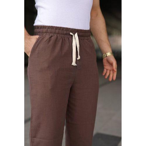 Erkek İthal Yıkamalı Keten Pantolon