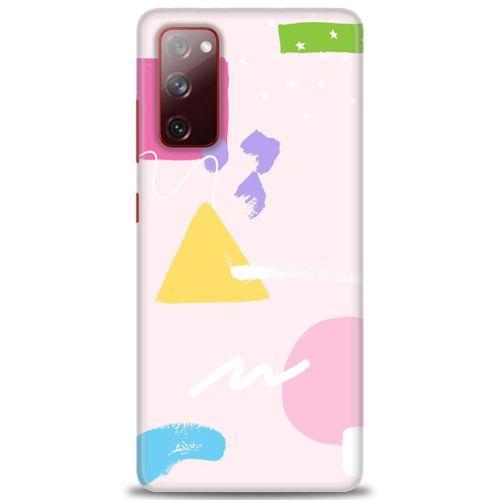 Samsung Galaxy S20 FE Kılıf HD Baskılı Kılıf - Üçgen Kare + Tam Ekran Koruyucu