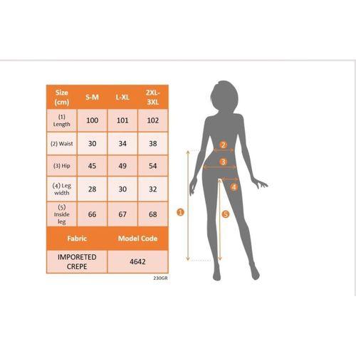 Kadın Yüksek Bel önden Zincir Detaylı Ithal Krep Pantolon